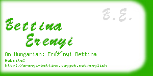 bettina erenyi business card